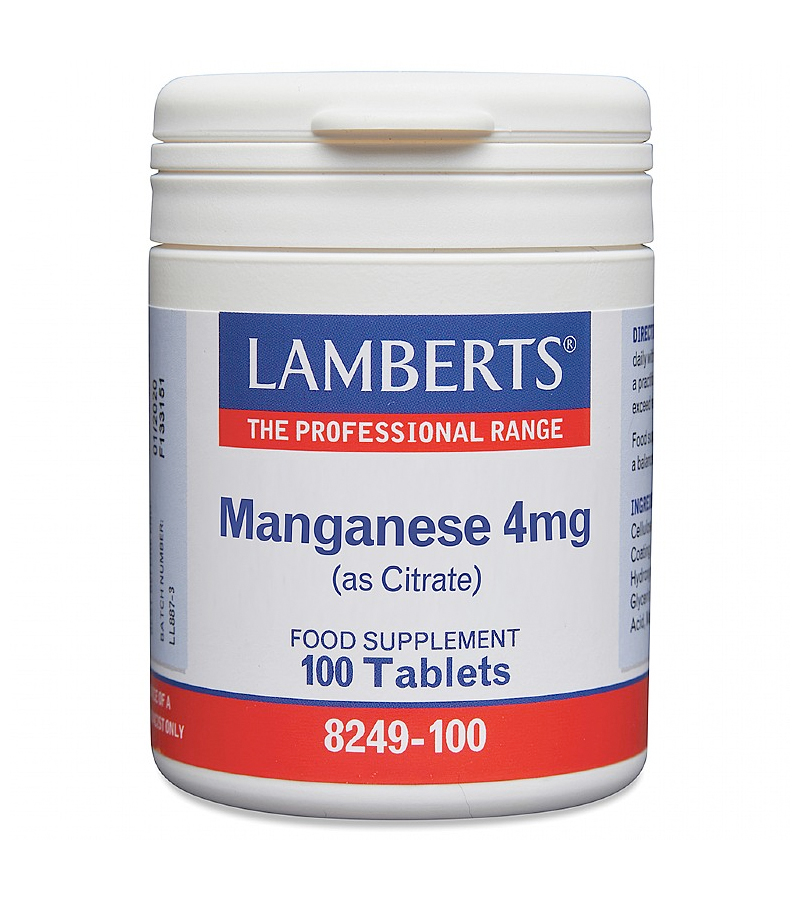 Lamberts Manganese 4mg 100 Tabs